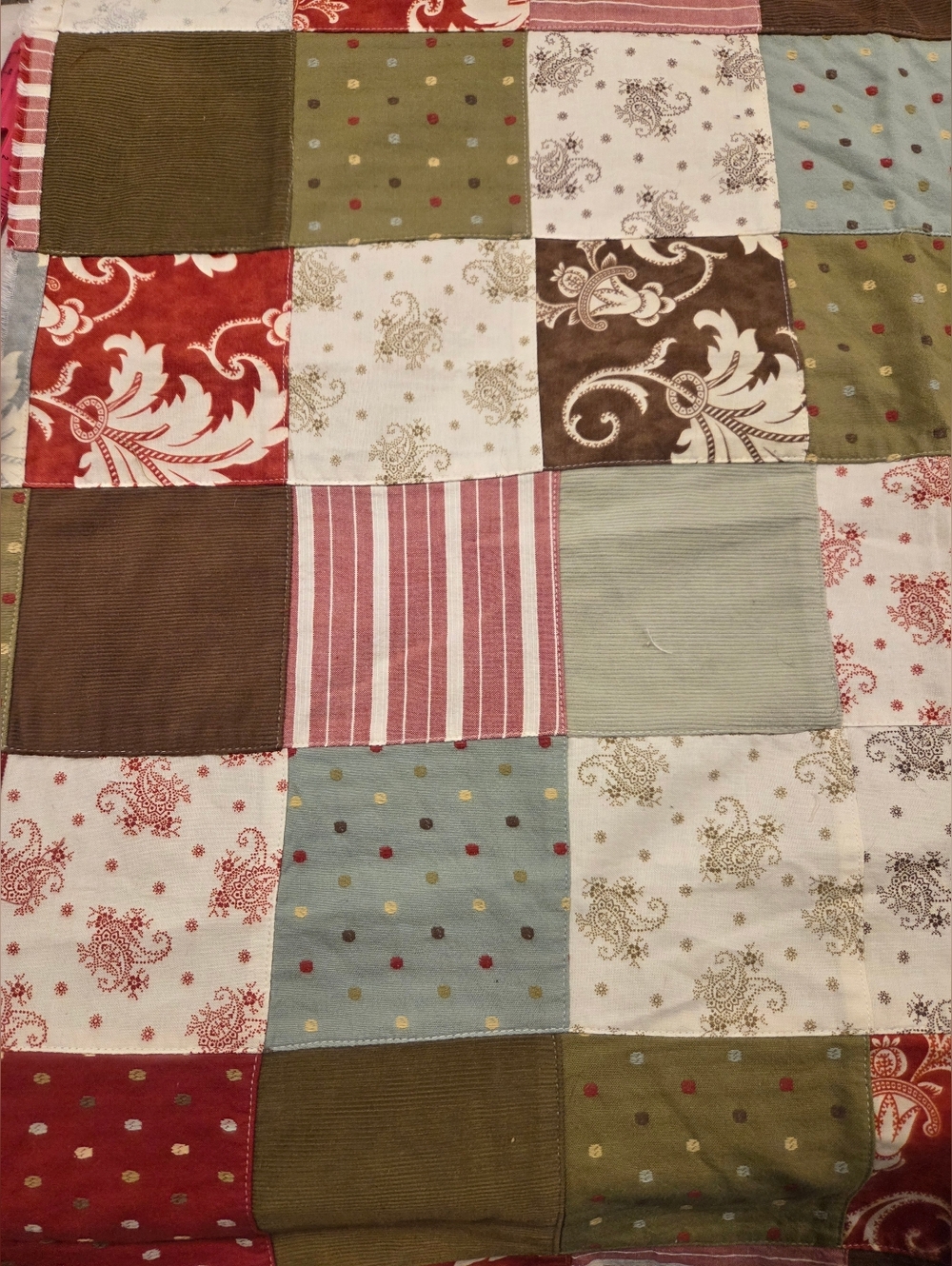 Fabric Sample Quilt Top 28 × 28